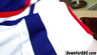 DOWN FOR BBC - Redhead Cheerleader Fucks Black Stud