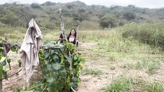 real sex on the road, I DON'T WANT, stick your dick in me right here and fuck me in this street, hot busty big ass girl just asks for a dick