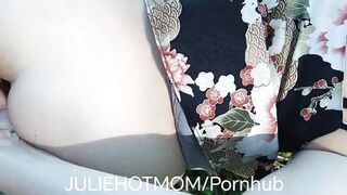 My stepson joins me outside to fuck my ass after a long absence - JULIEHOTMOM