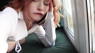 Talking to Her Husband and Fucking Her Stepbrother