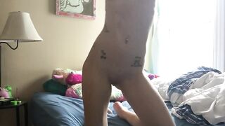 Smoking Hot Amateur with Small Tits Says Good Morning