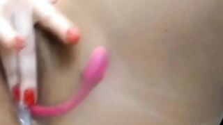 Wet Pantyhose Masturbation With Dildo