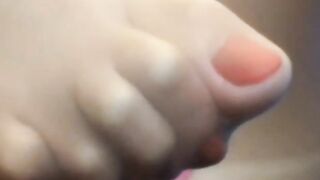 Wet Pantyhose Masturbation With Dildo