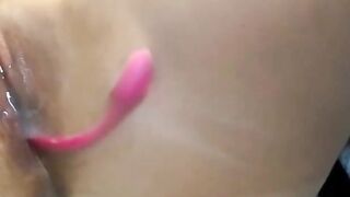 Wet Pantyhose Masturbation With Dildo