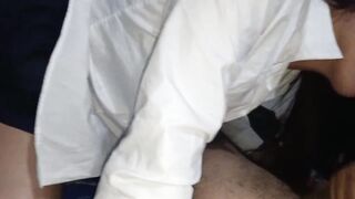 Stepdad teaches his STEP-DAUGHTER how to suck DICK before going to school