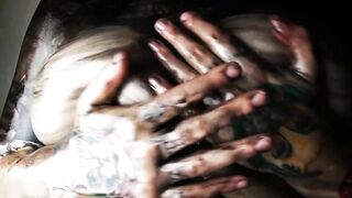 Big-Bodied Blonde Goth Babe's Solo Cam Show