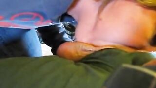 Coworker Gives a Deep Throat Blowjob at Lunch