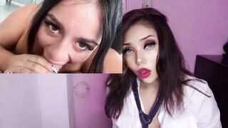 Hot busty Latina fucking with stepbrother