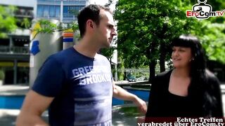 Ugly German turkish housewife pick up for porn casting