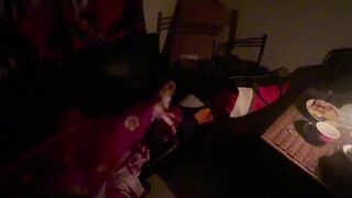 Celebrating the Christmas party without lights in Ecuador.