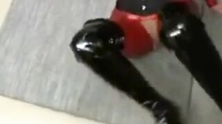 Lackstiefel Fotze Hart Gefickt