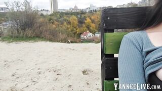 Public Flashing: Teen Girl Strips in the Park