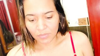 I spy on my stepmother when dad is away from home. We fuck in the bathroom. latin vanessa