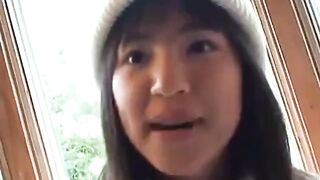 Outdoor Asian Amateur in Lingerie