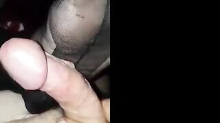 Min fru nylonfotfetisch nära