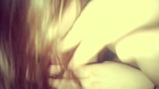 Big-Titted Brunette Blowjob and Facial in a Car