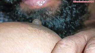 i play with my stepmom boobs and sucking