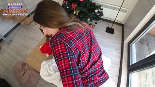 Filled Stepsister's Wet Pussy For Christmas - Anny Walker