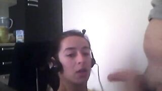 Coppia Italiana: Sesso orale amatoriale in webcam