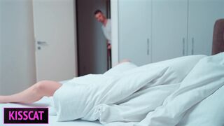 Please, dont cum inside step mom! Step son came to step mother's while step father at the shower