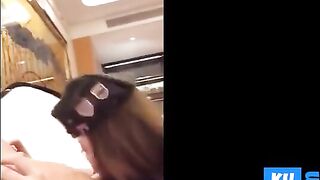 Non-stop Blowjob by an Amateur Asian Girl until He Cums