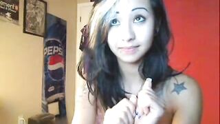 Filipina Plays with Dildo on Webcam