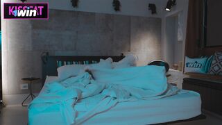 Step Sister Came to Step Brother's Room After Party to Share Bed and Hot Night Fuck