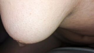 Girlfriend fucks her pussy with a big cock in a dark room turkish sex