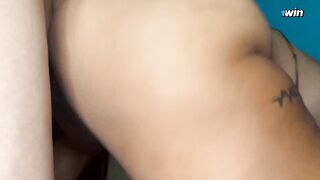 BIG ASS STEPDAUGHTER GETS TRAPPED AND HER PERVERT OLD STEPDAD SUCKS AND FUCKS HER PUSSY.