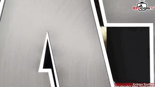 Skinny turkish brunette teen fucks in a boxing ring