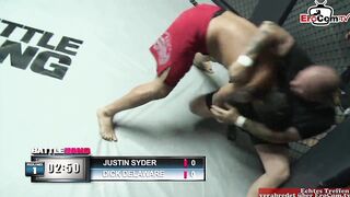 Skinny turkish brunette teen fucks in a boxing ring