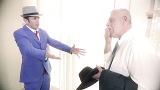 Girl fucks with old fat stepdad