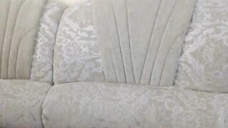 Big-Titted Brunette in Black Dress Strips to Reveal Nipples and Huge Ass