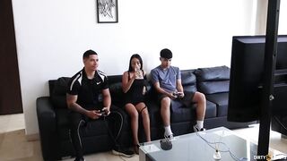 I FUCK EMMA ANTURIN WHO IS MY STEPBROTHER LEO WILD'S GIRLFRIEND AND I COME INSIDE HER WHILE HE IS BRINGING FOOD