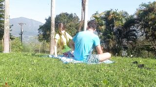 We are on a family outing, everyone has already gone outdoors, I fuck my stepsister