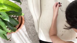 Hot Brunette Babe Gives Blowjob to a Guy With a Big Dick -2