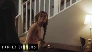 FAMILY SINNERS - Sassy Ebony Girl Gets Her Bad Attitude Fucked Out Of Her By Her Father In Law