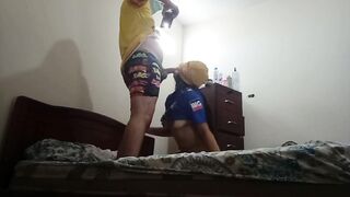 COLOMBIAN STEPDAD FUCKING HIS STEPDAUGHTER FROM THE UNITED STATES, BEFORE THE AMERICAN CUP GAME STARTS, REAL HOMEMADE AMATEUR SEX.