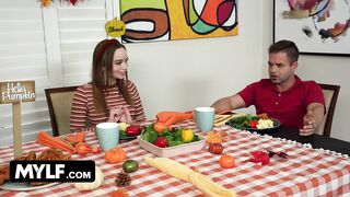 Step Cousins Gone Wild - Sneaky Thanksgiving Dinner Blowjob