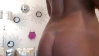Russian Brunette Oils Big Tits on Webcam