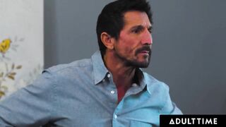 ADULT TIME - Stepdad Tommy Gunn Caught Teen Stepbae Aria Lee Playing With Her Pussy! FULL SCENE