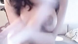 Busty Amateur Babe Shows Off on Webcam