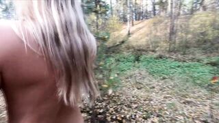 Naked Blonde with a Big Ass Strolls Through the Forest -2