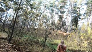 Naked Blonde with a Big Ass Strolls Through the Forest -2
