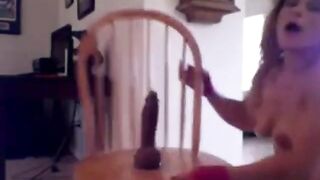 Dirty Talk and Orgasm with Dildo on Webcam