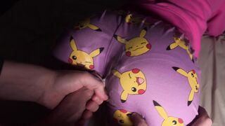 Stepbro rubs my ass innocently and cock slipped in... Kinky rubbing and Creamy Fuck