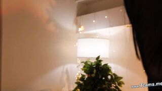 Sultry Latina Shemale Strokes Her Massive Cock on Cam