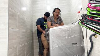 Stepson fucks me in the laundry room while his dad goes out to the supermarket- CulonaArdiente32