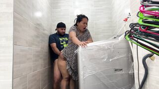 Stepson fucks me in the laundry room while his dad goes out to the supermarket- CulonaArdiente32