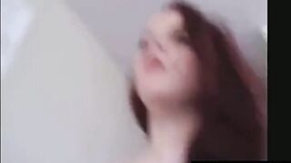 Big-Titted Redhead Amateur Gets a Facial